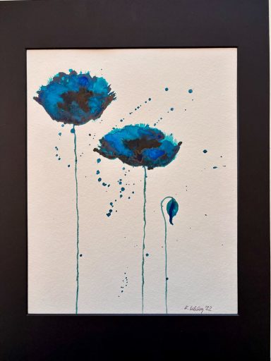 Mohnblumen in Ozeanblau (2026038)